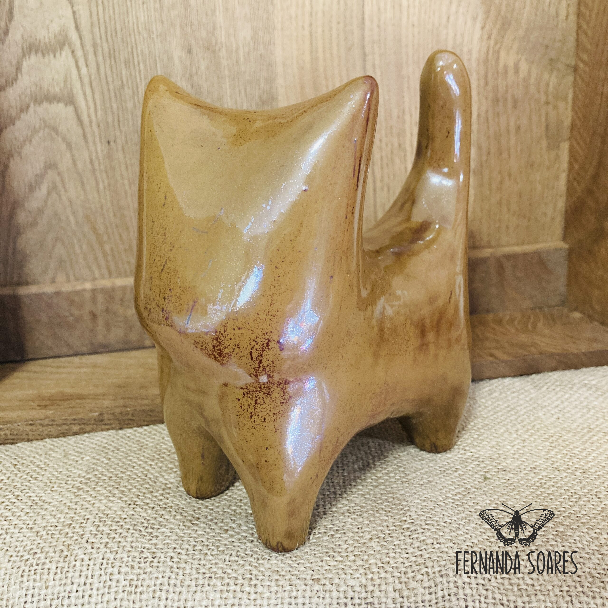 Escultura Gato XXL Cobre - Image 2