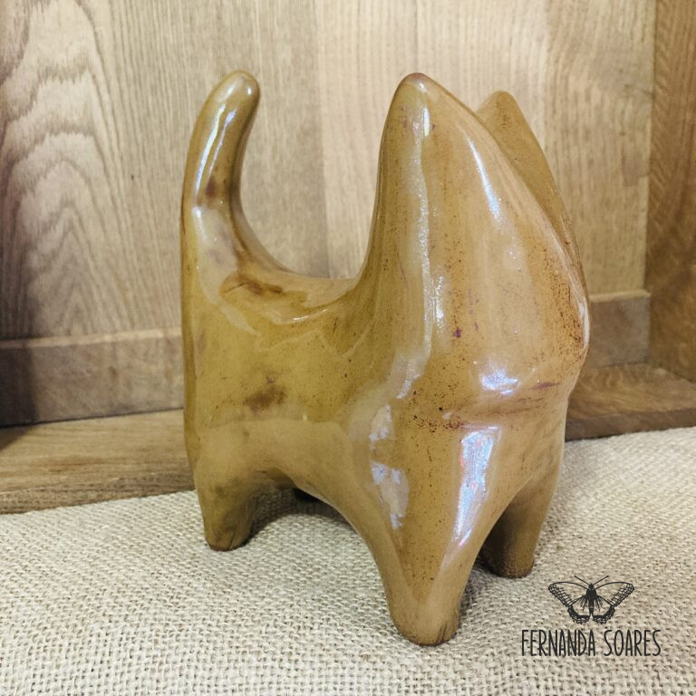 Escultura Gato XXL Cobre