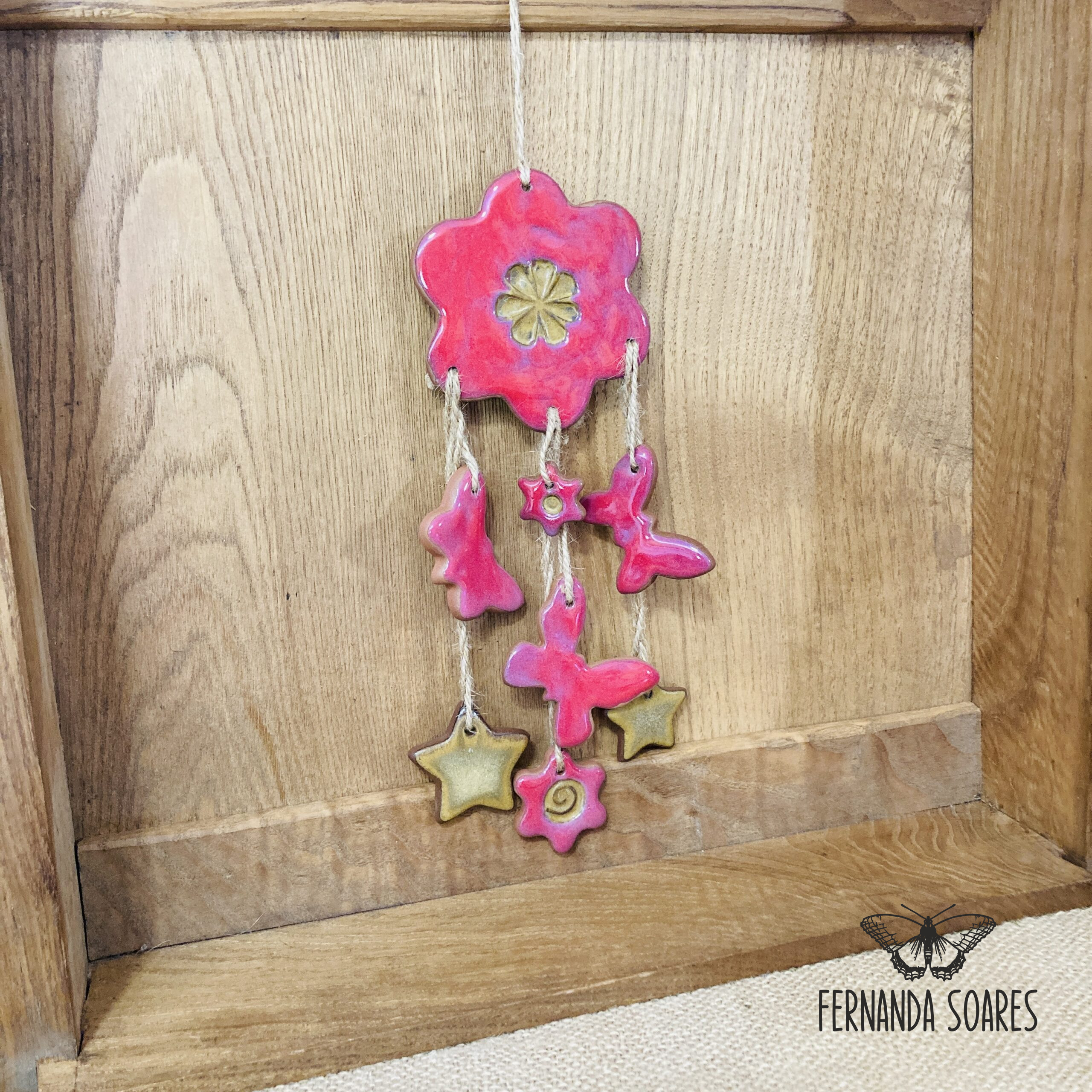 Espanta Espíritos Flor e Borboletas